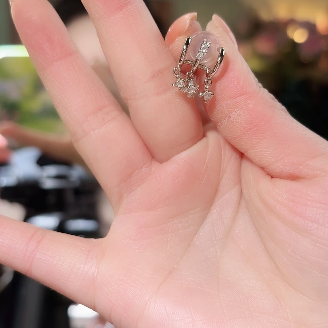 琉璃纯铜合金耳钉