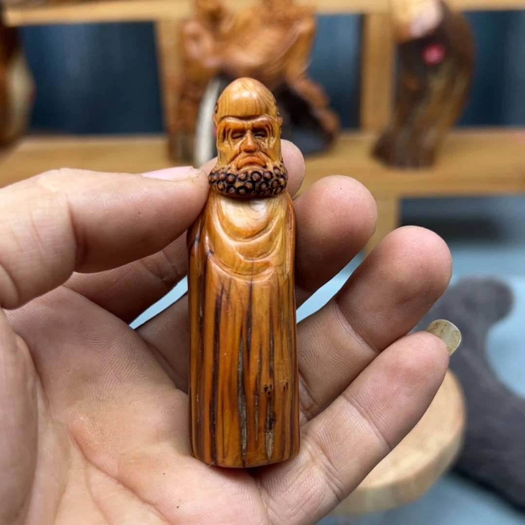 航***天木崖柏木摆件手把件