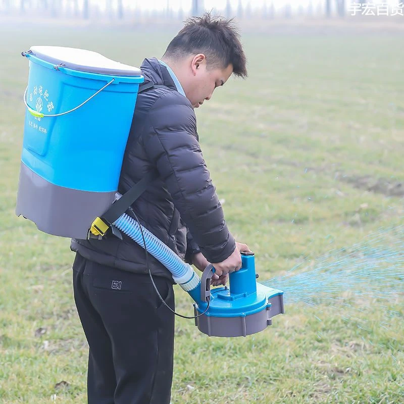 新疆西藏}背负式施肥器电动撒肥机化肥机多功能播种机投料机撒肥