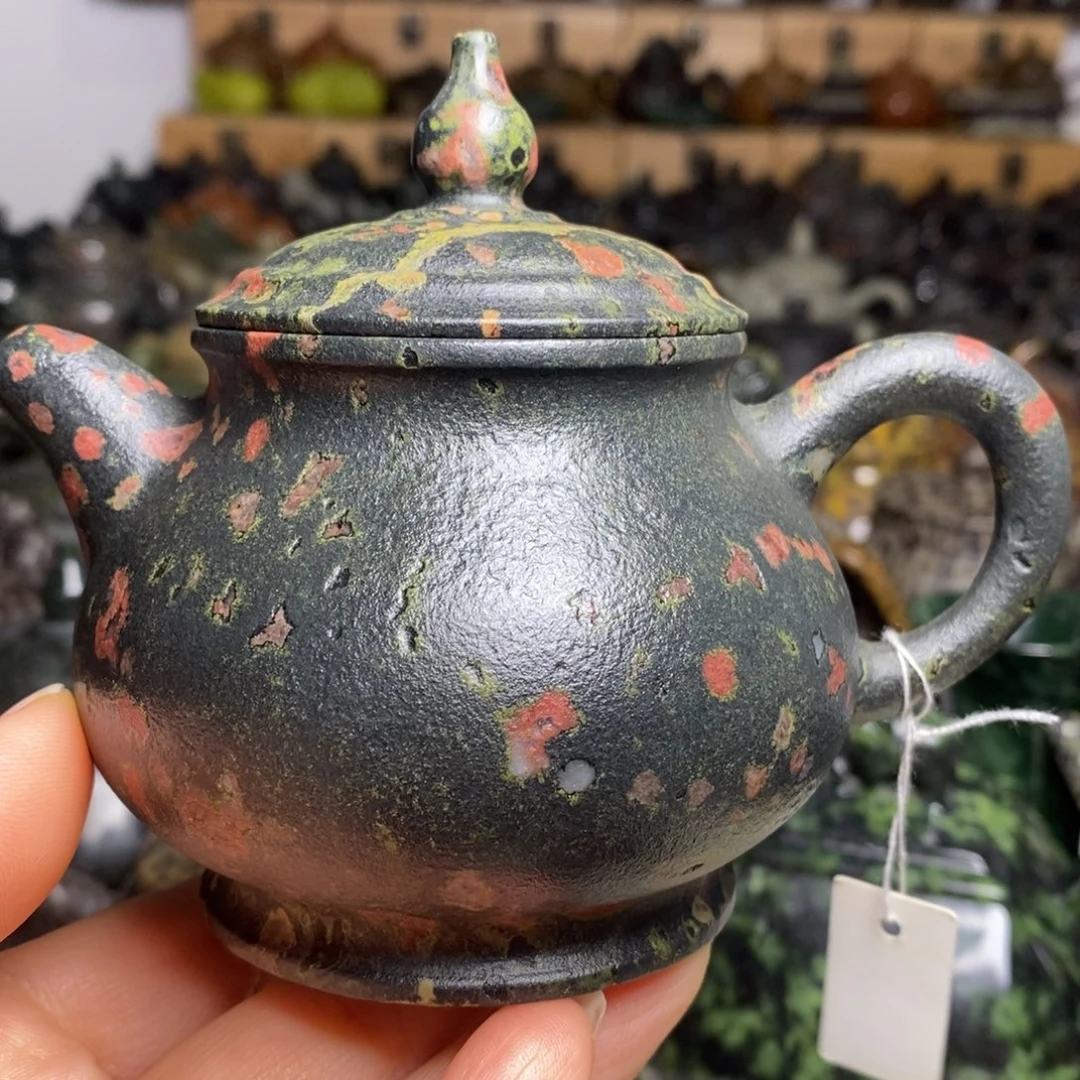 梅花玉绿底红梅潘壶230cc