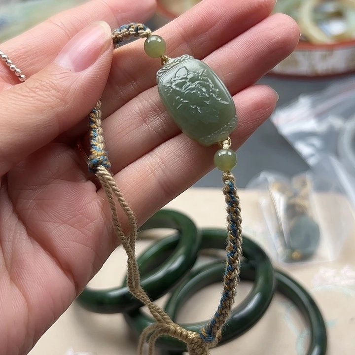 和田玉未镶嵌手链15