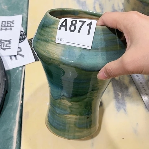 红陶景德镇陶瓷手工花盆-无孔