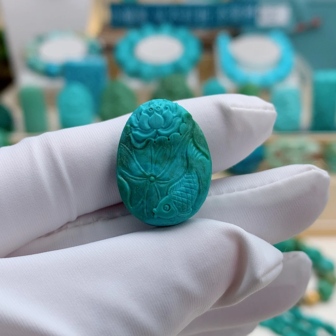 绿松石未镶嵌挂件