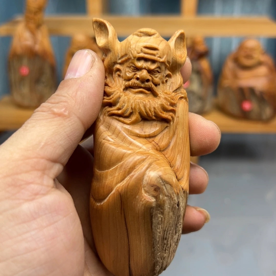 随***宇木崖柏木摆件手把件，