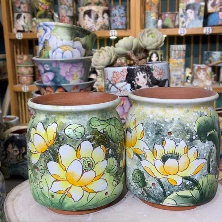 红陶景德镇艺术手绘作品