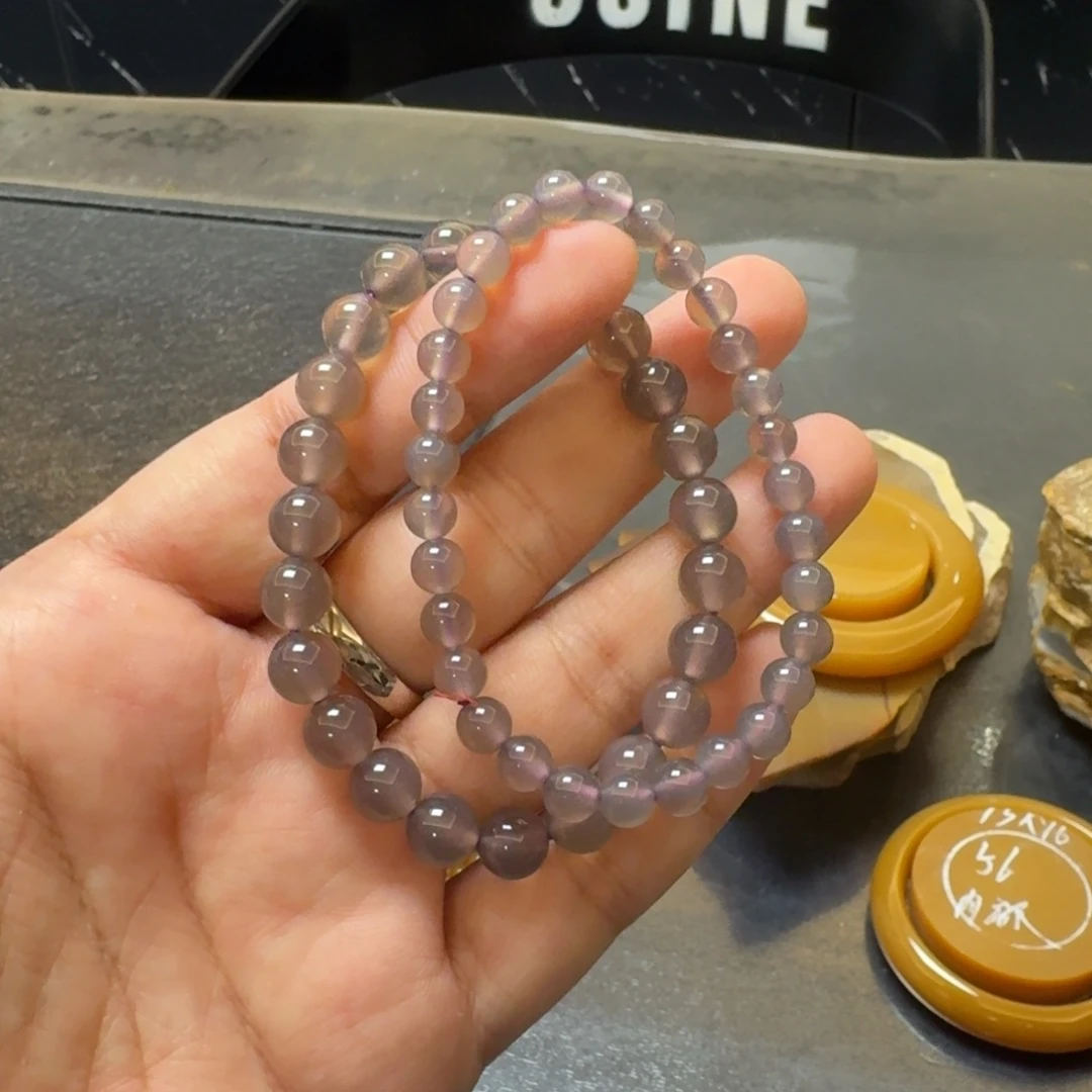 玛瑙/玉髓未镶嵌珠宝半成品两条一起