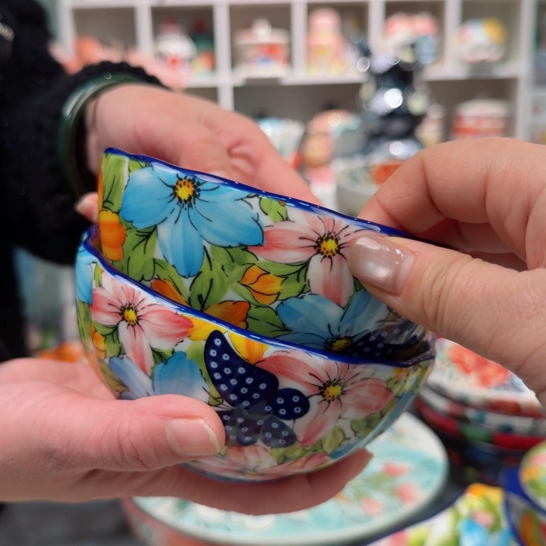 瓷片5英寸水仙花饭碗2只