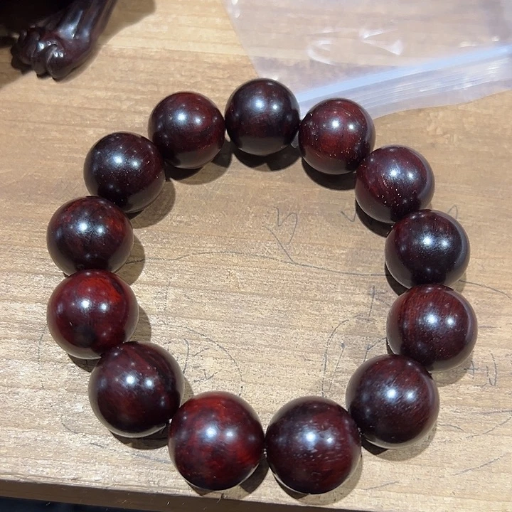 小叶紫檀手串/手链印度小叶紫檀檀香紫檀18mm微瑕疵