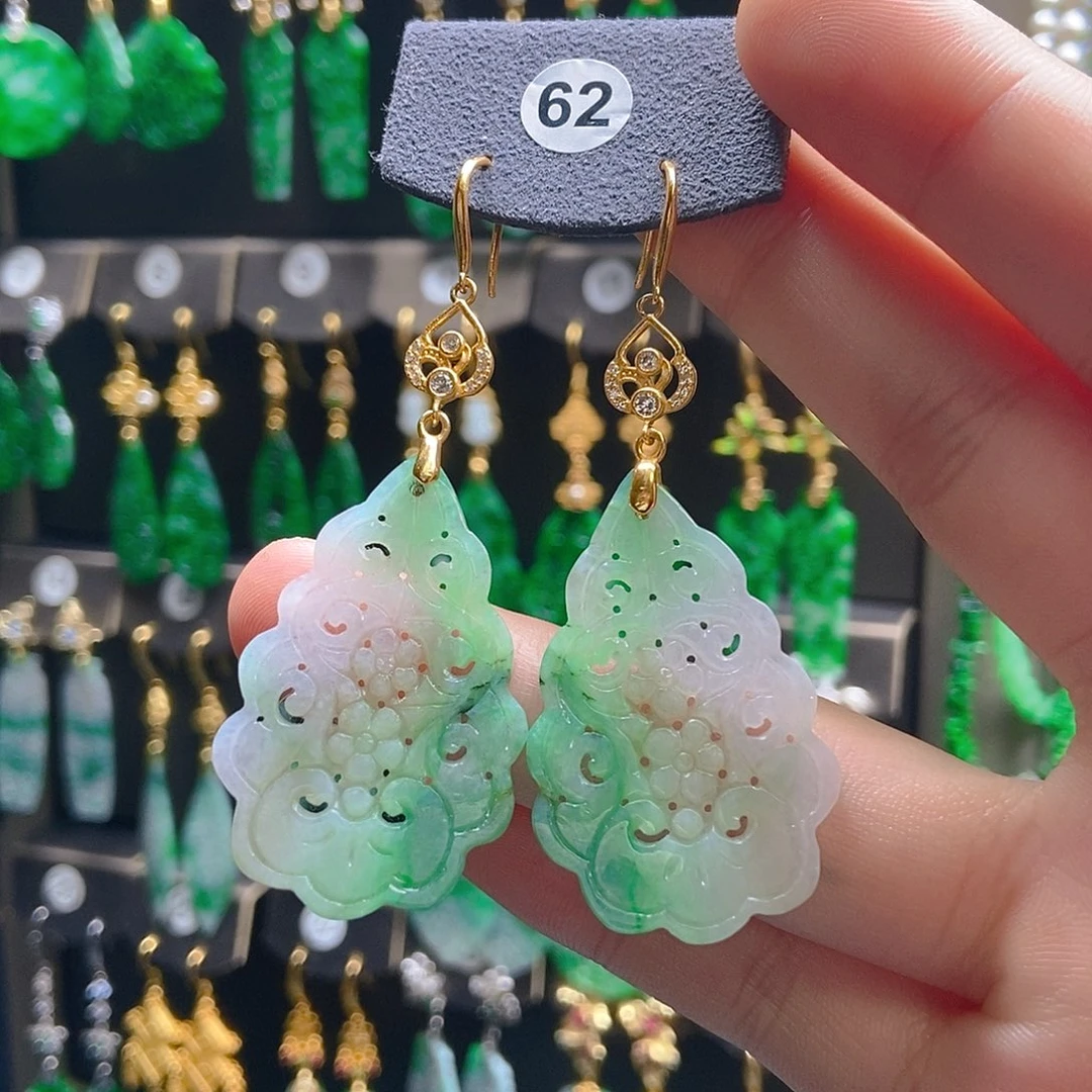 翡翠未镶嵌耳饰翡翠