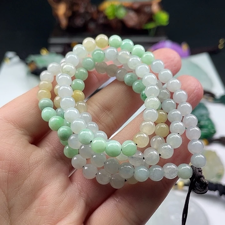 翡翠未镶嵌颈饰珠链