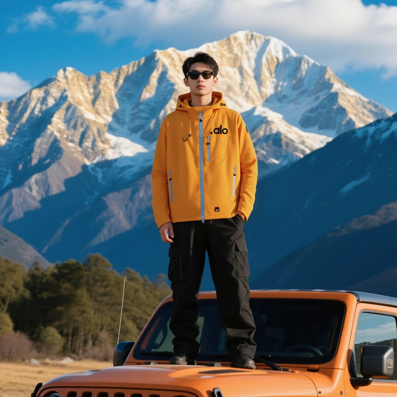 秋冬全压胶防风防水登山情侣外套夹克多巴胺山野系冲锋衣7870alo