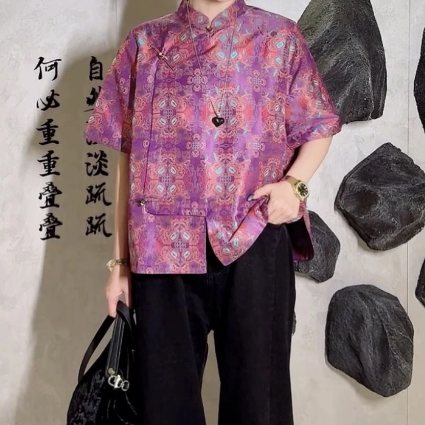 蜀锦·舞狮！真丝蜀锦新中式上衣！GZ6579