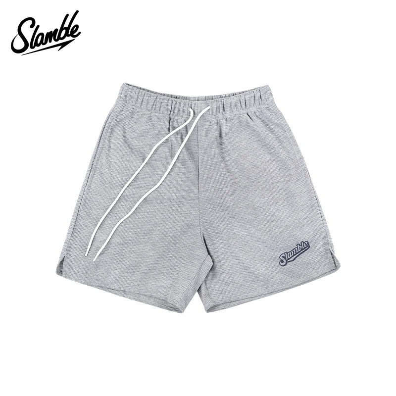 SLAMBLE夏季华夫格美式短裤男女宽松速干透气运动篮球健身运动