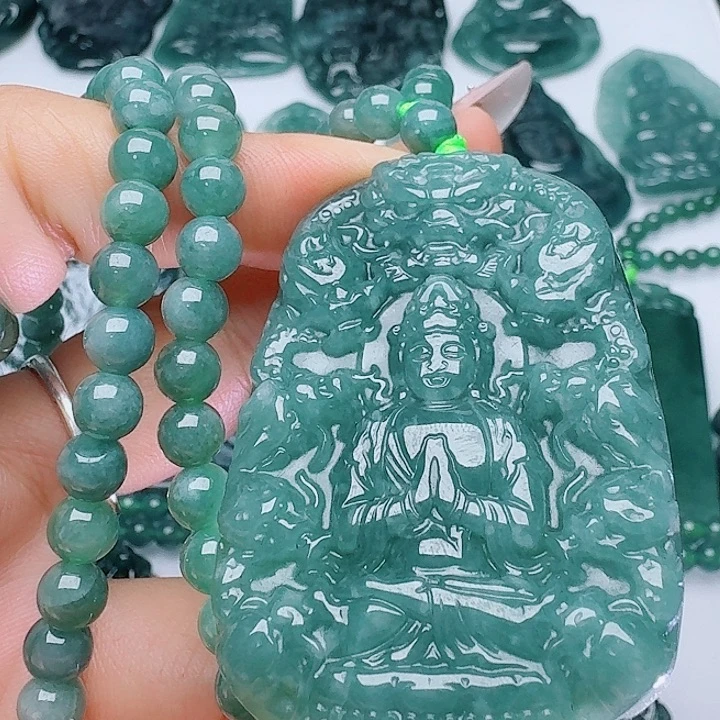 翡翠未镶嵌颈饰天然的A货翡翠多样性发其一