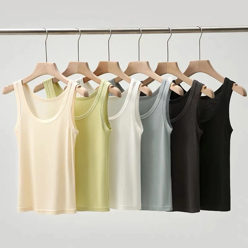 2602女背心亲肤凉感圆领宽松纯色显瘦休闲时尚背心