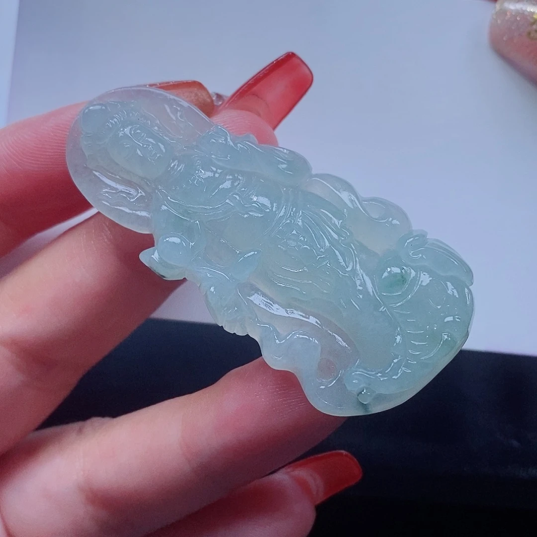 定制翡翠未镶嵌普贤菩萨