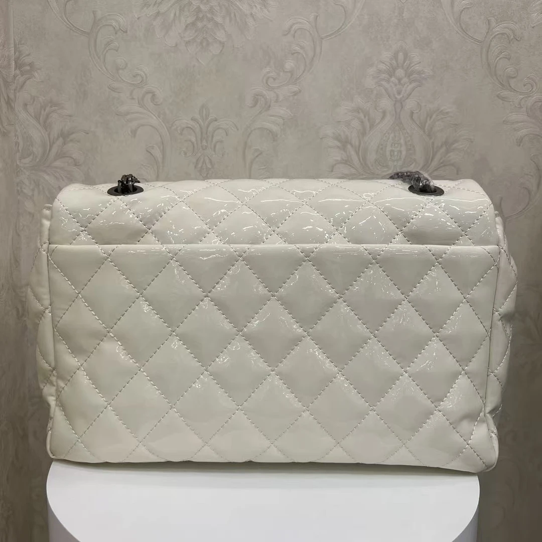 Laugh Queen手工打造真皮女士新款包1019 白色 hws 亮面