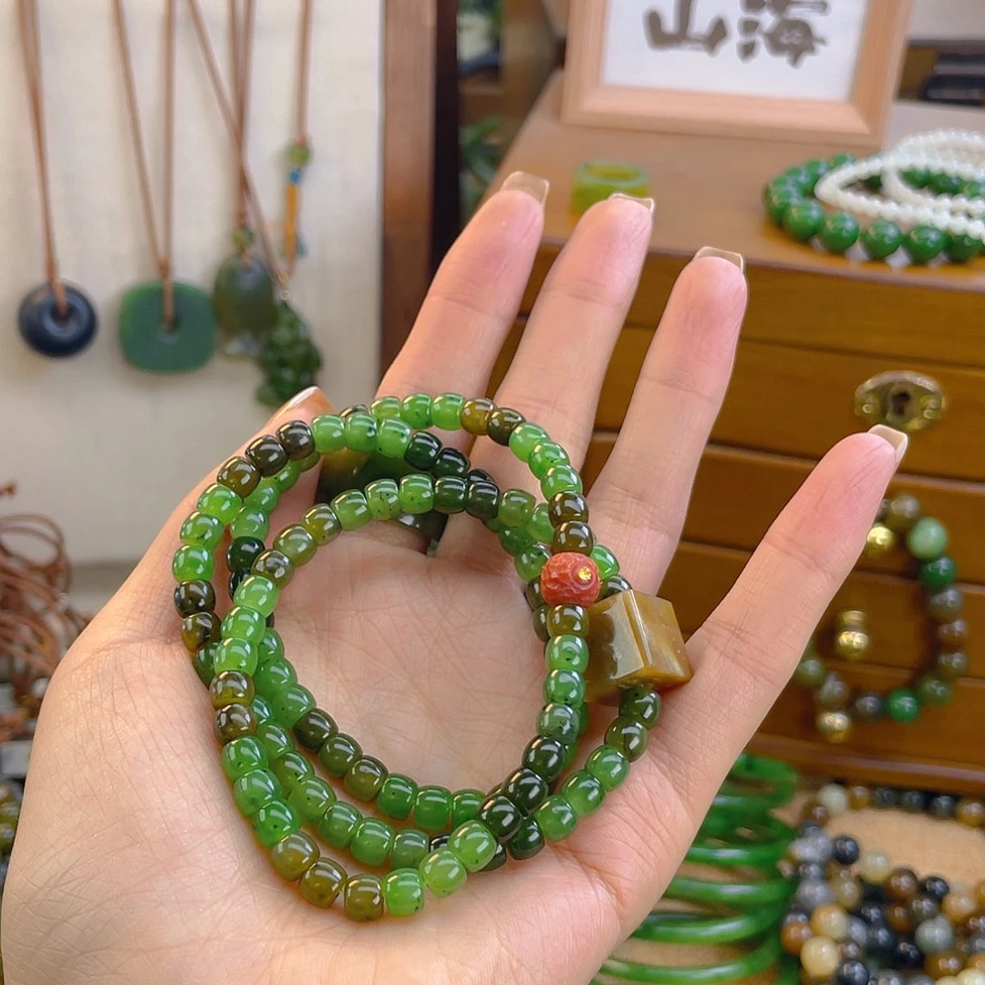 和田玉未镶嵌手链