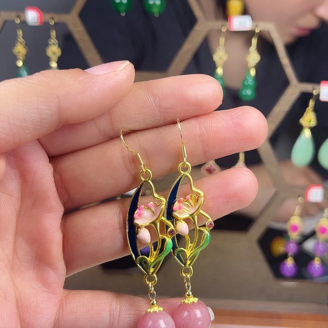 锆石合金925银耳饰