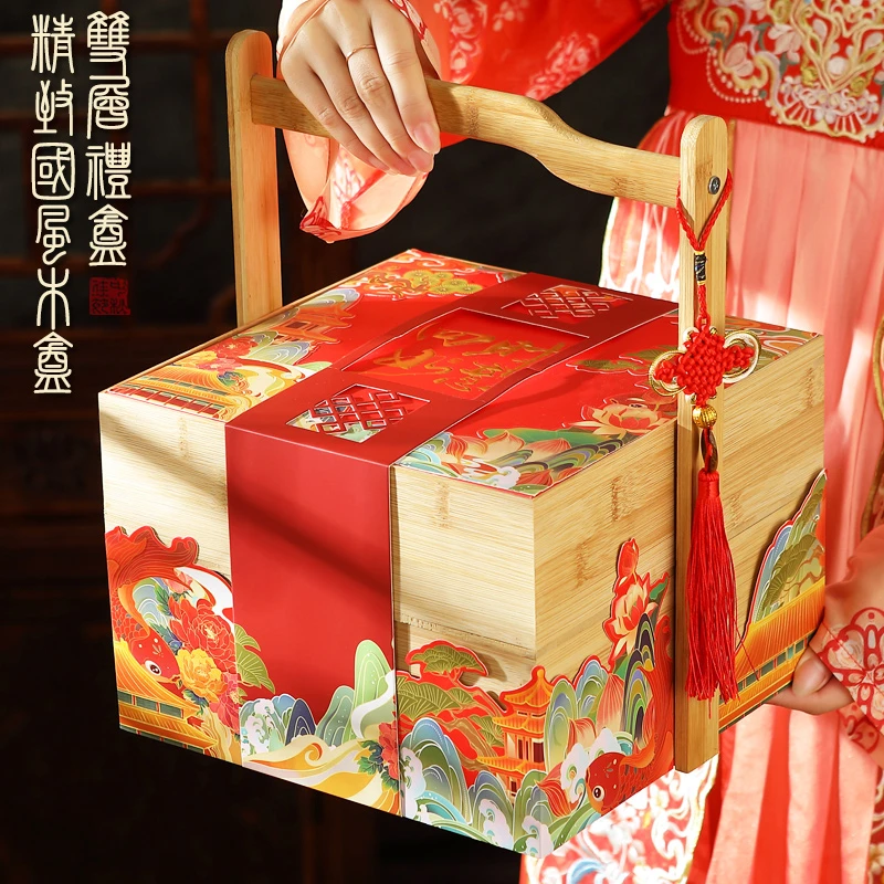 高端年货双层坚果礼盒装木盒团购送客户走亲戚送长辈新年过年送礼