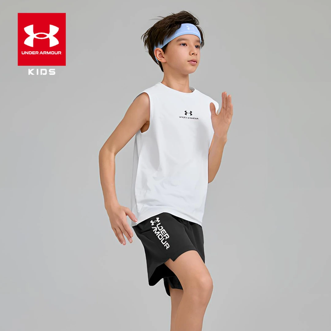【速干】Under Armour/安德玛儿童无袖透气凉感运动球衣男童6112