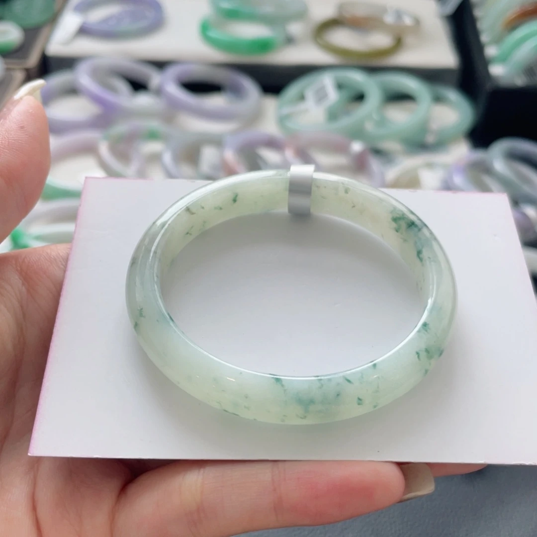 翡翠未镶嵌手镯53号53.6贵妃