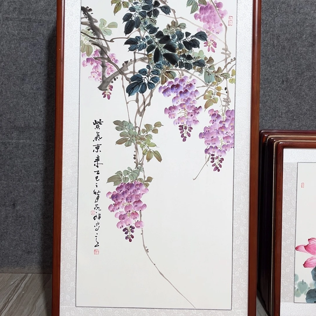 国画书画作品带框63×123