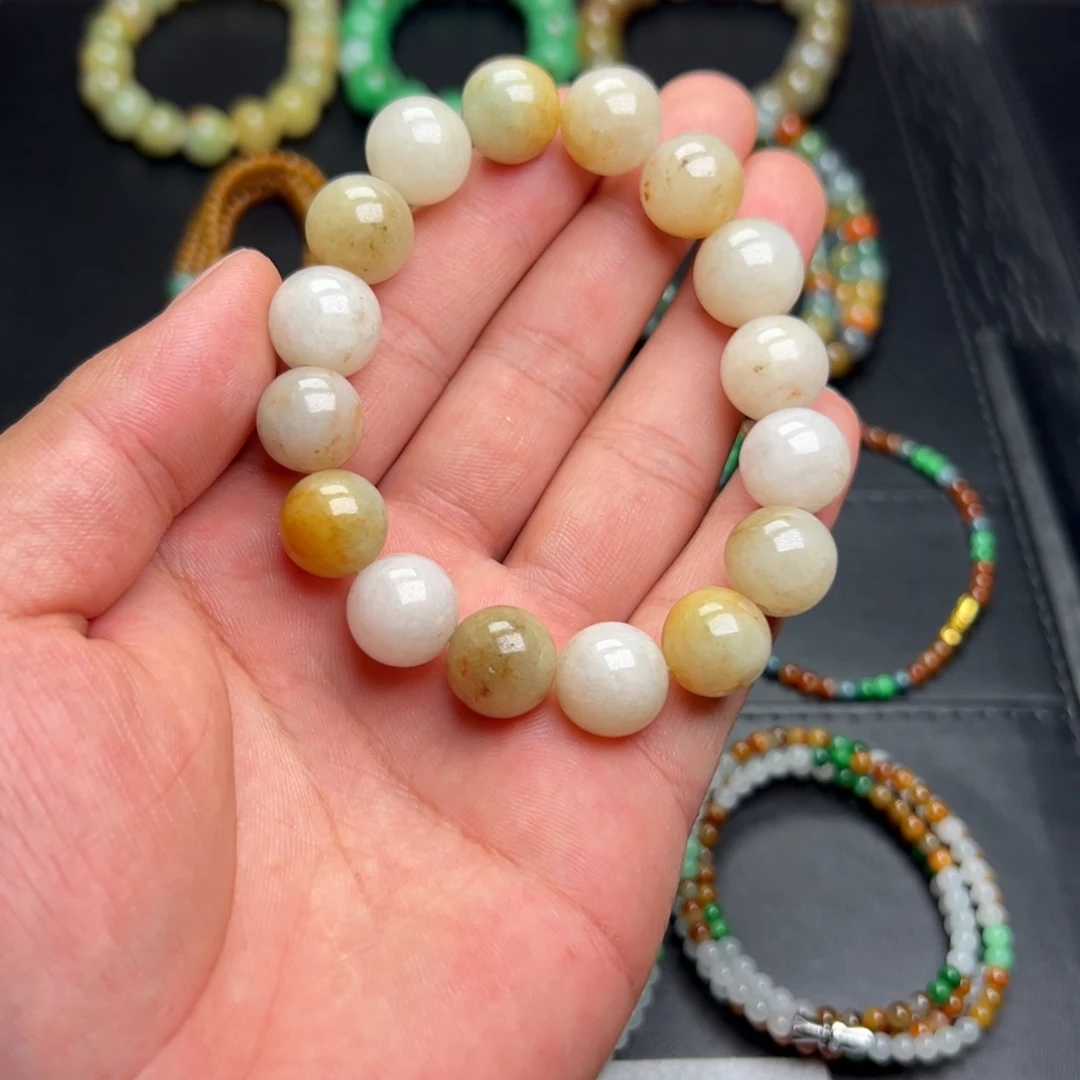 定制翡翠未镶嵌天****3手串