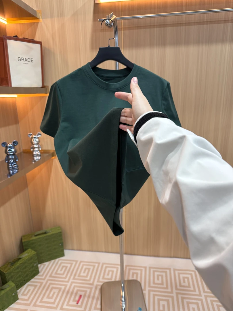 新款高端内搭男士纯棉半袖纯色百搭气质商务时尚圆领T恤