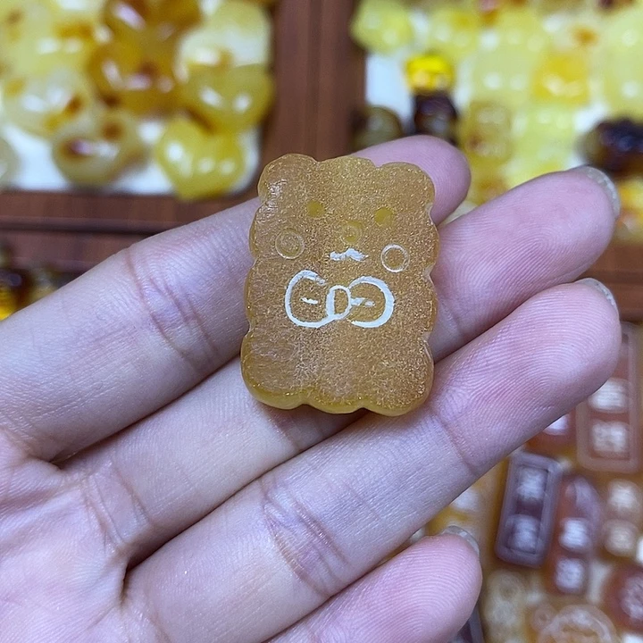 吊坠橄榄核原皮小熊81