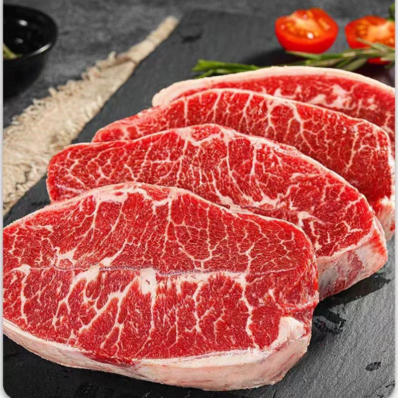 原切牛排谷饲板腱牛排现切切割又名牛三筋、匙柄