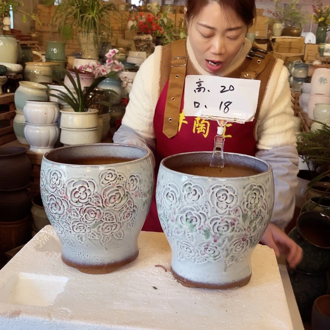 紫砂花盆高度20口径18