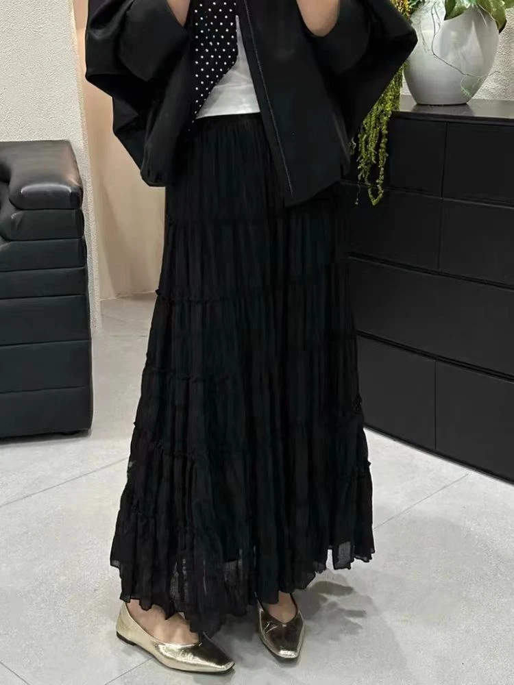 SHUSHU 新款显瘦洋气半身长裙