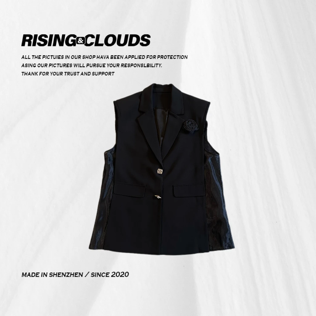 RISING&CLOUDS【莎莎】秋季百搭时尚显瘦无袖马甲080030