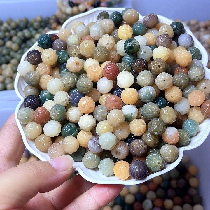 吊坠白玉菩提白玉菩提12雕刻上茶花10颗卡灯牌宠10颗