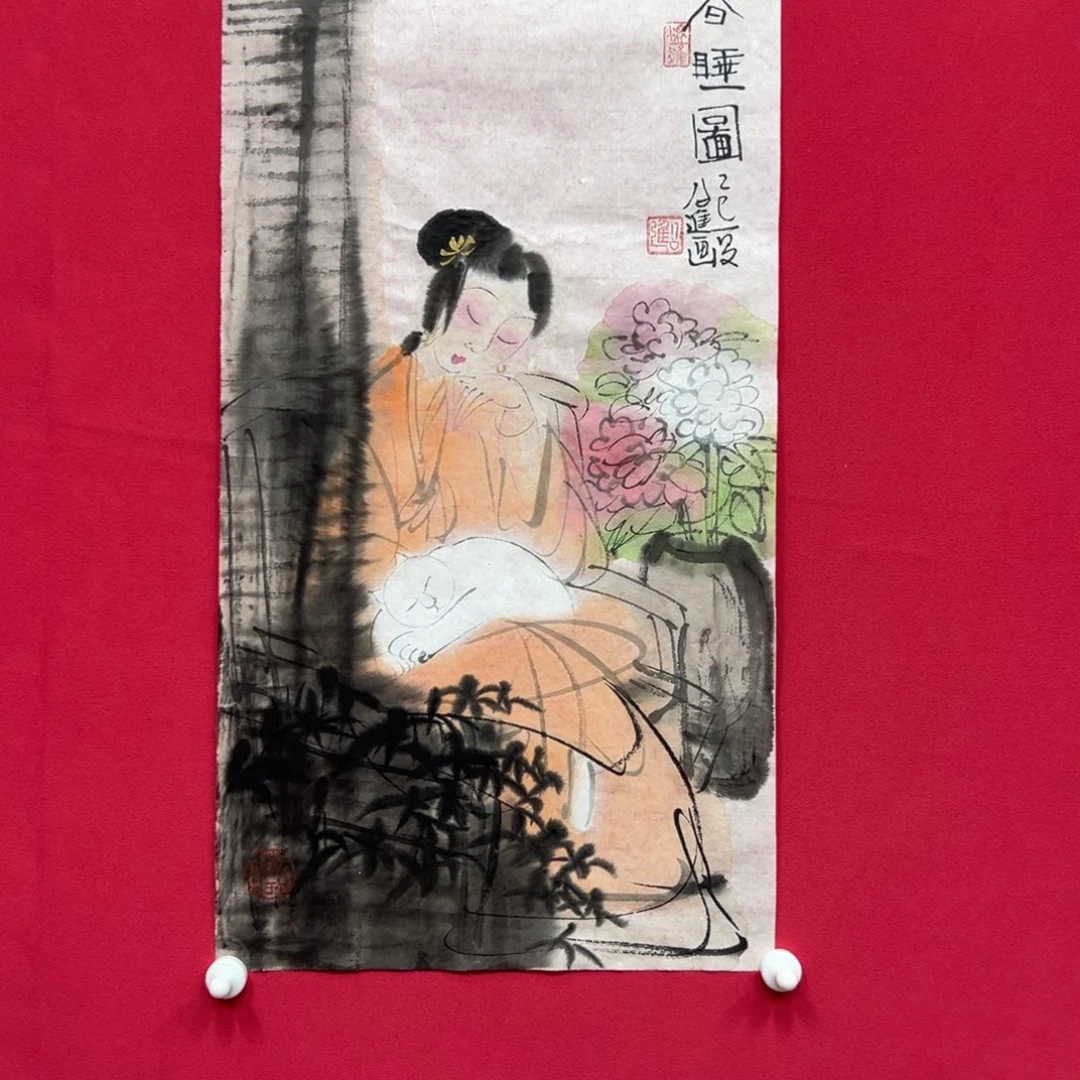 杭***儿国画公进1.25平尺精品