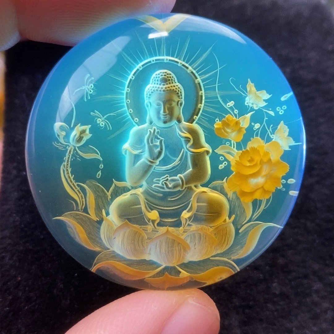 蓝珀未镶嵌吊坠(不含链)