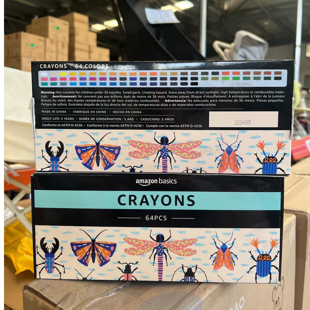 CRAYONS画笔宝宝用蜡笔两盒64*2