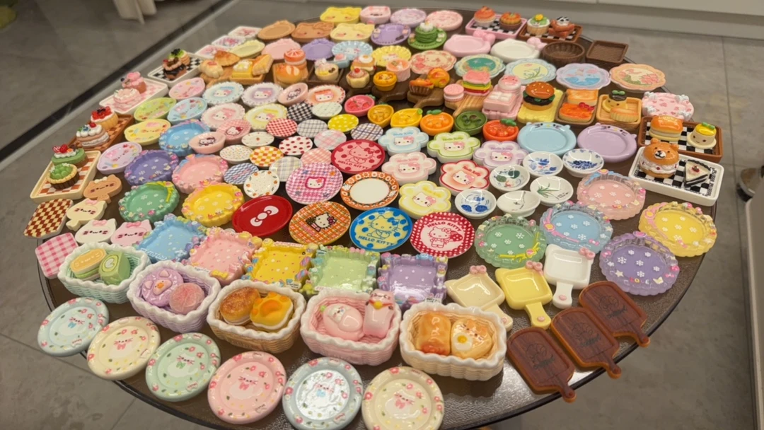 【九宫格】微缩盘子 一包两个（1盘子1食玩）对对碰 概率高