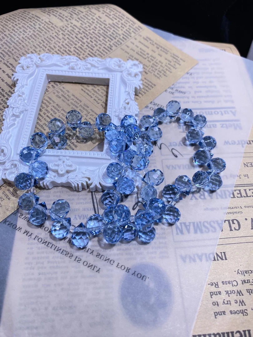 蓝色水滴切面手串发一条B60