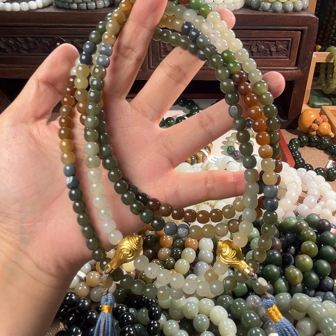 和田玉未镶嵌手链多样性一发一