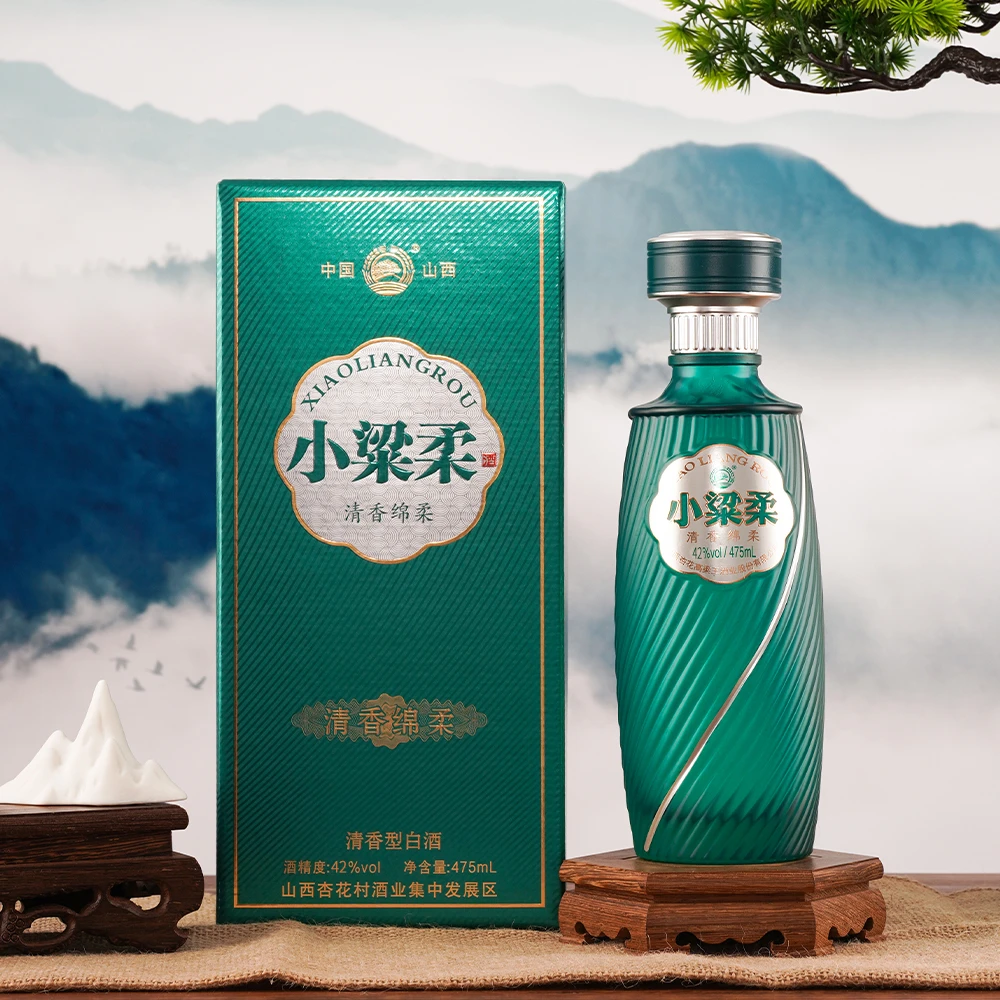 小粱柔山西杏花村高粱王酒厂小粱柔礼盒一箱6瓶42度42度475