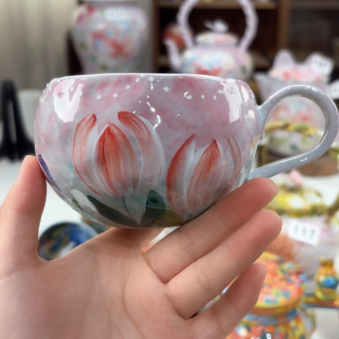 景德镇手绘高温釉下彩陶瓷茶具