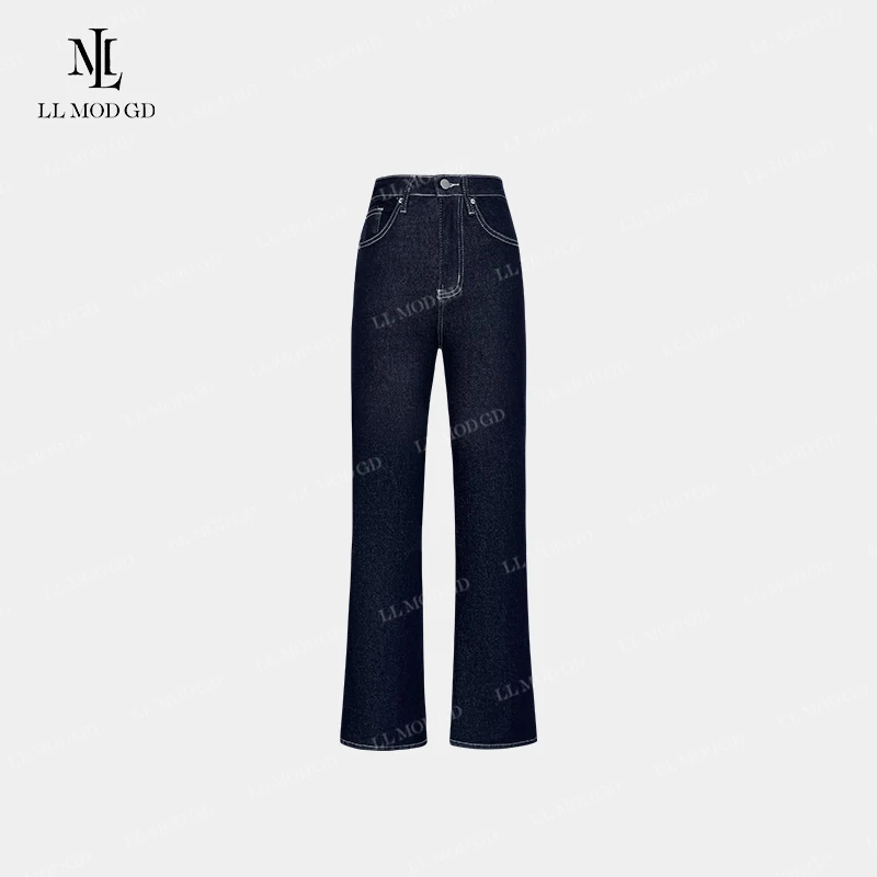 LL·MOD·GD【苏苏】高腰牛仔裤女秋季休闲百搭喇叭长裤XR-253291