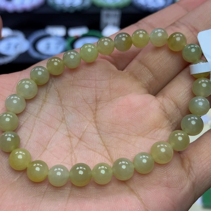 翡翠手链未镶嵌一**木翡翠6+