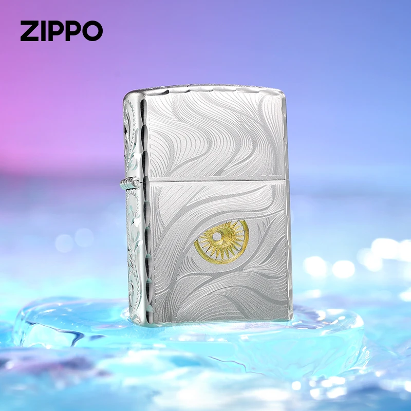 ZIPPO/之宝打火机手雕【繁花-秋水含睛】男士个性原装送礼DYJ1H1X1