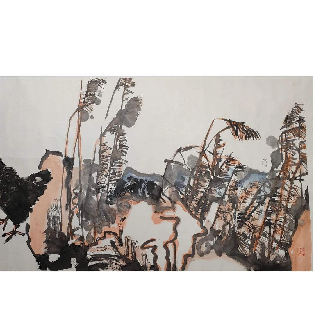 LOT.942《大吉图》71*36cm 纸本设色镜片