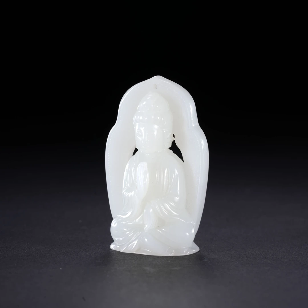 HTY14-33臻选·和田白玉佛摆件【玉石拍卖】