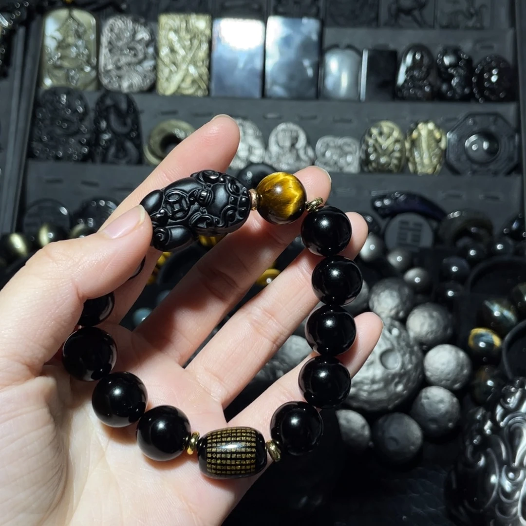 ****赏黑曜岩未镶嵌珠宝奇石