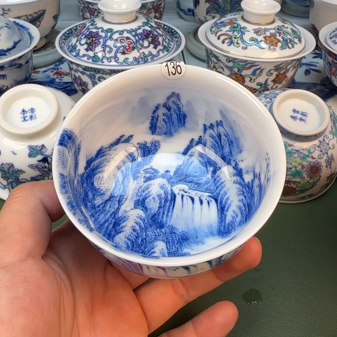 彦祖纯手工手绘茶具136